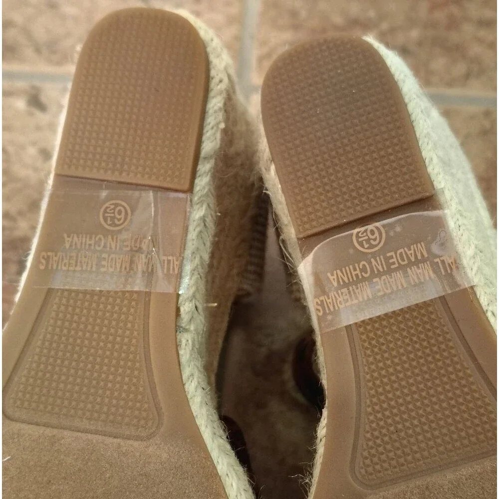 New Leopard Mary-Jane Espadrille Wedge Heel Sandals